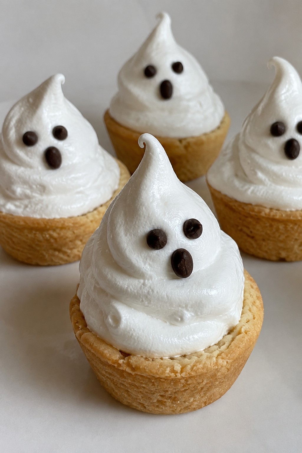 Ghostly Meringue Cookie Cups