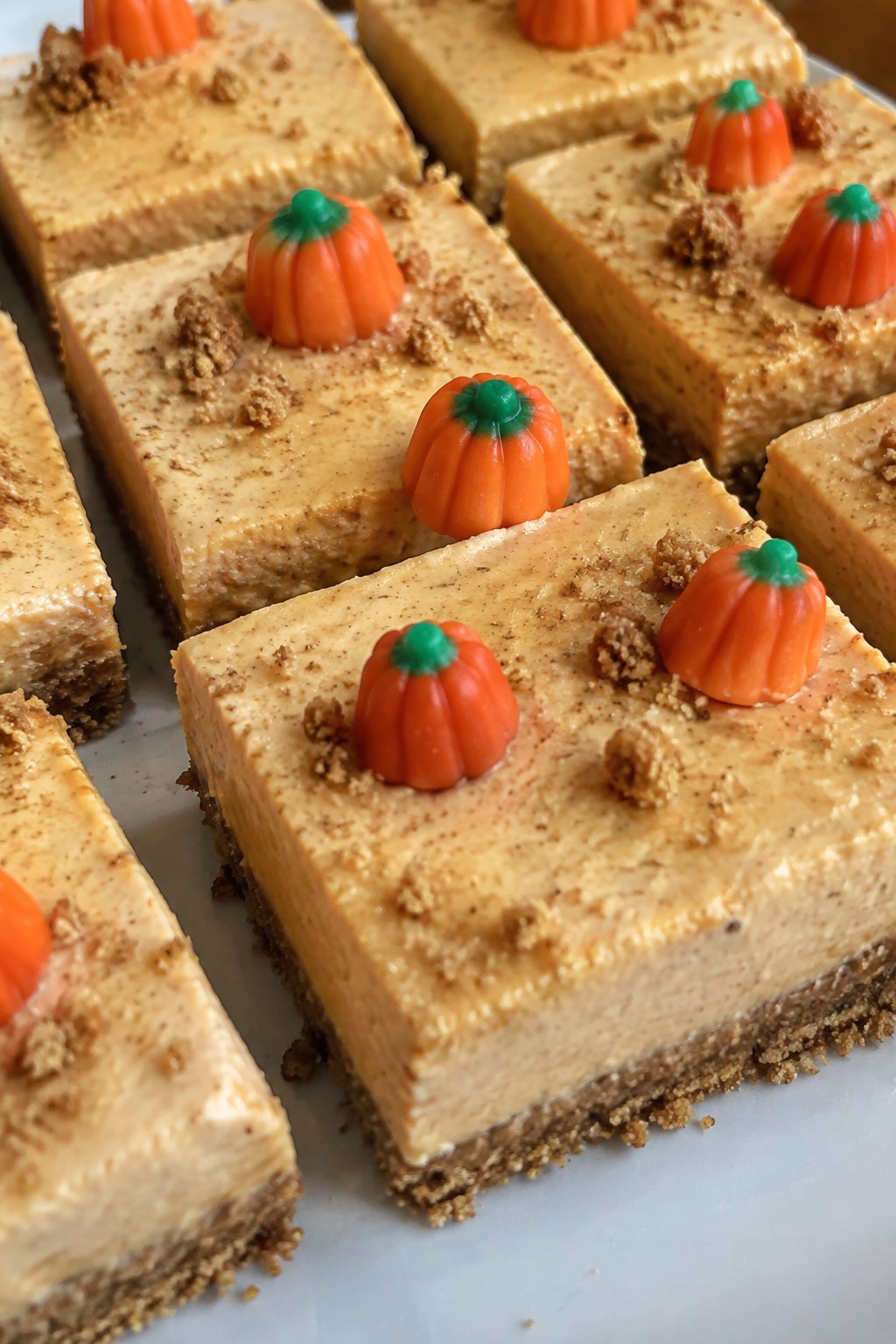 Pumpkin Patch No-Bake Cheesecake Bars