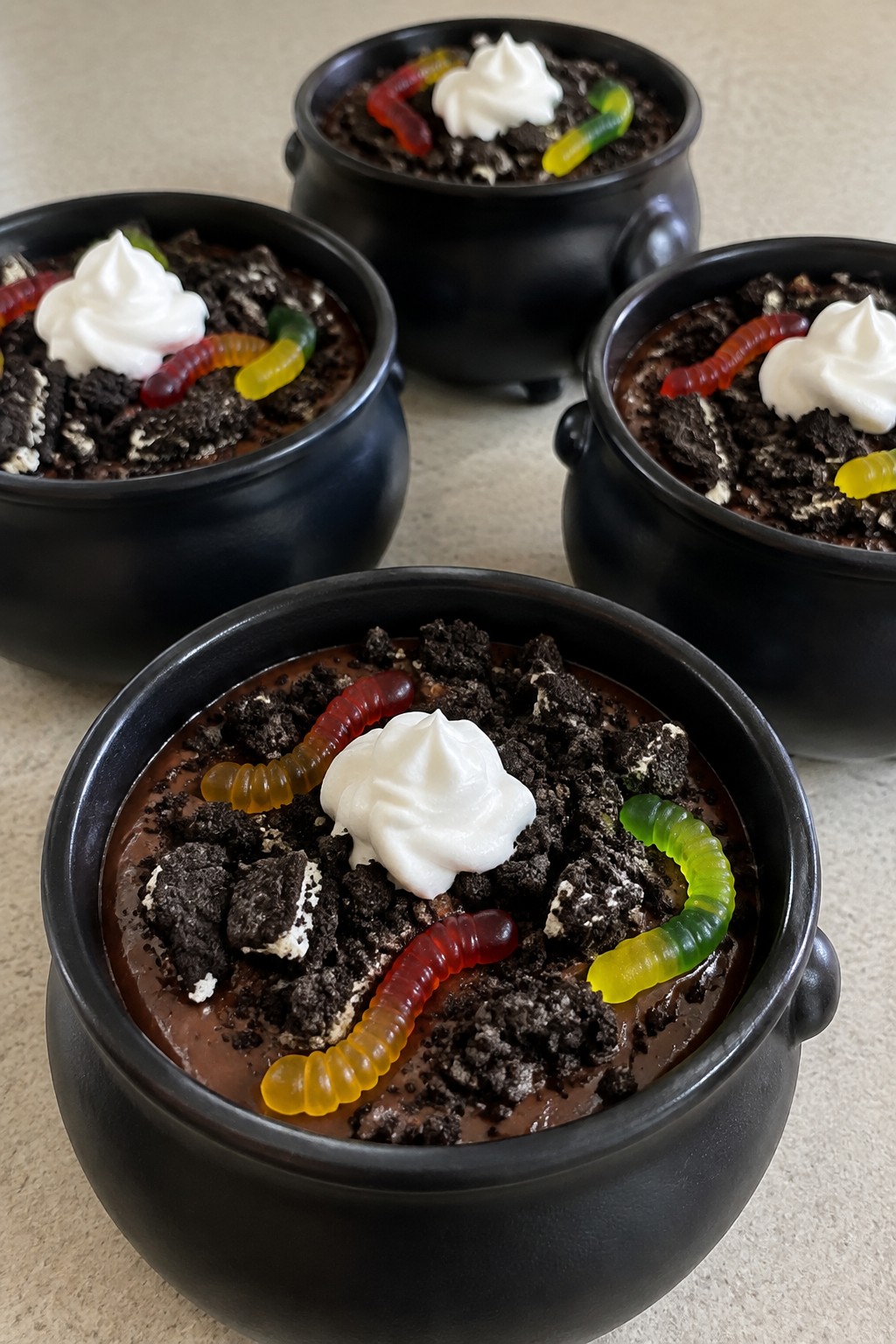 Witch's Cauldron Chocolate Pudding Bowls