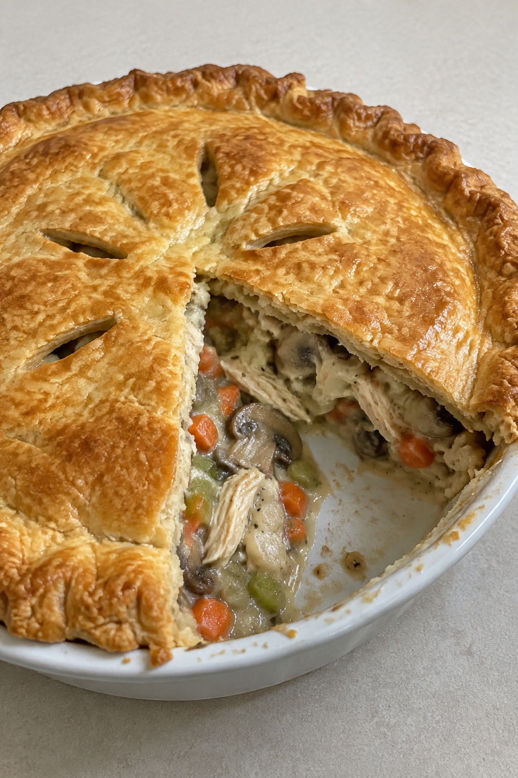 Haunted Forest Mushroom and Chicken Pot Pie