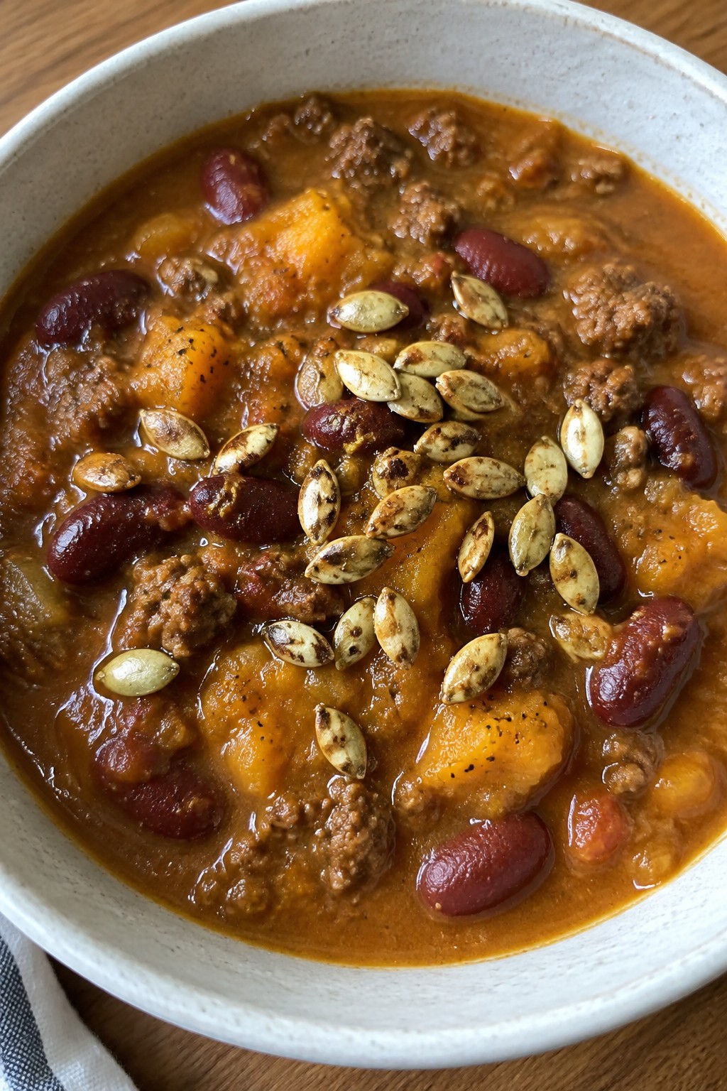 Witch's Cauldron Beef and Pumpkin Chili