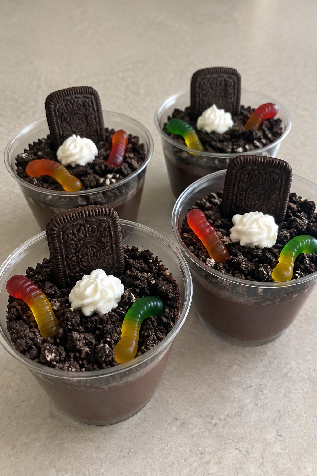 Graveyard Dirt Pudding Cups
