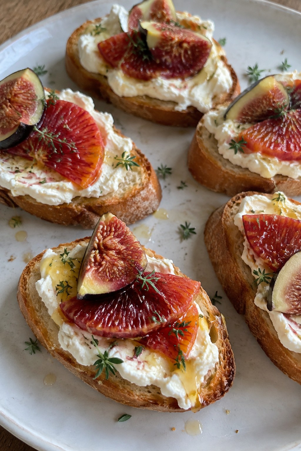 Blood Orange and Fig Crostini with Whipped Brie