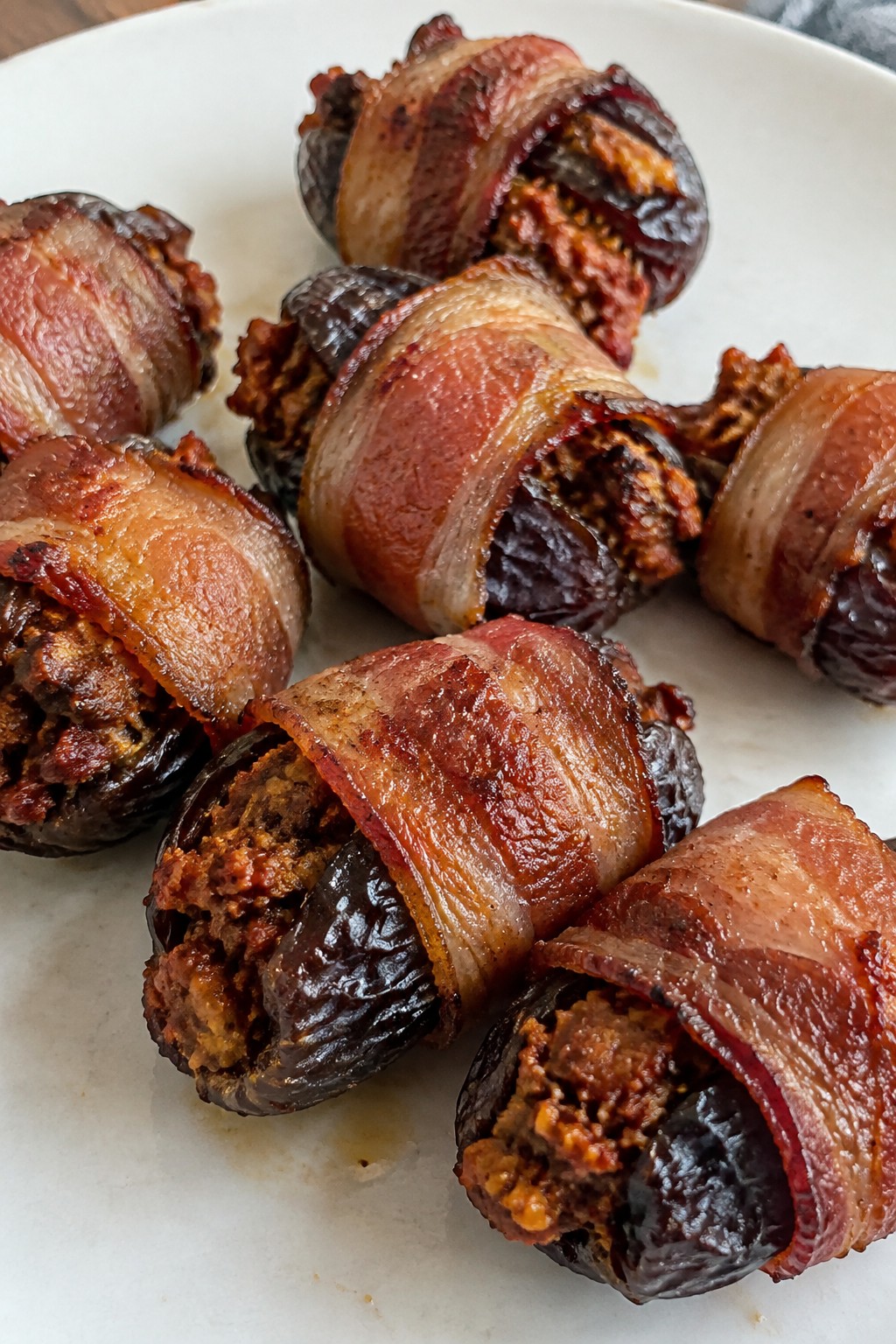Spicy Chorizo-Stuffed Medjool Dates Wrapped in Bacon