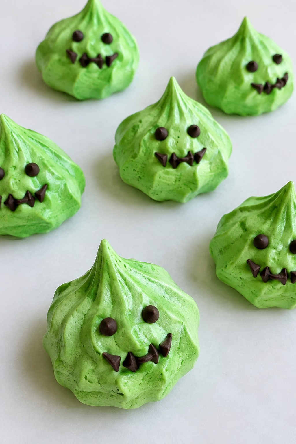 Green Monster Meringue Kisses