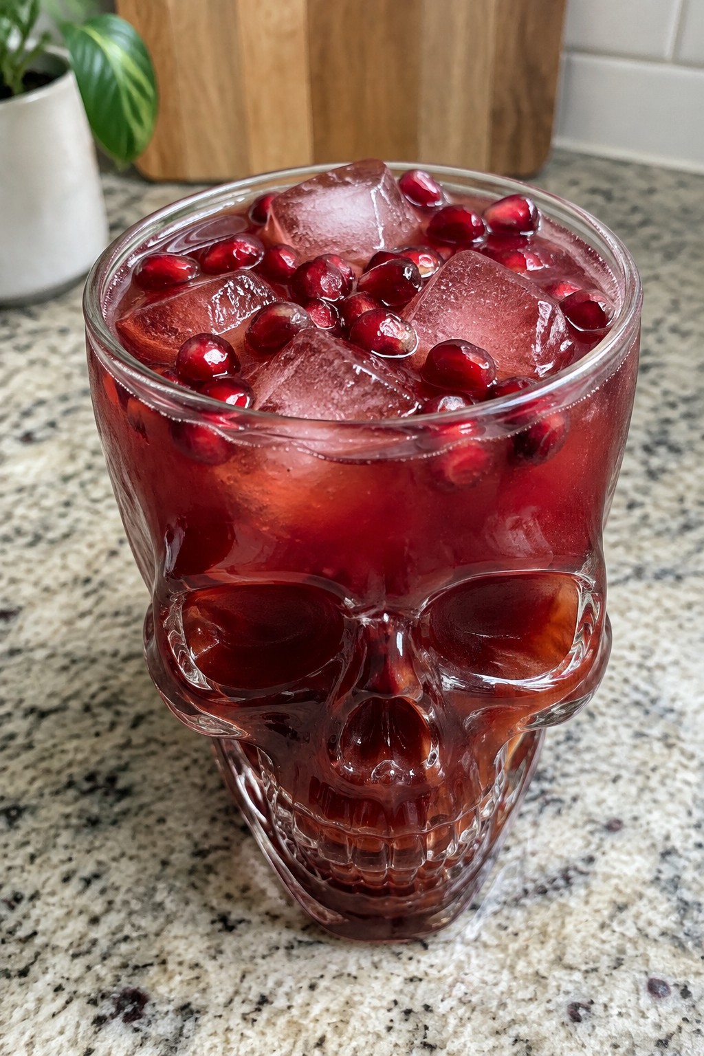 Smoky Mezcal Skull with Pomegranate