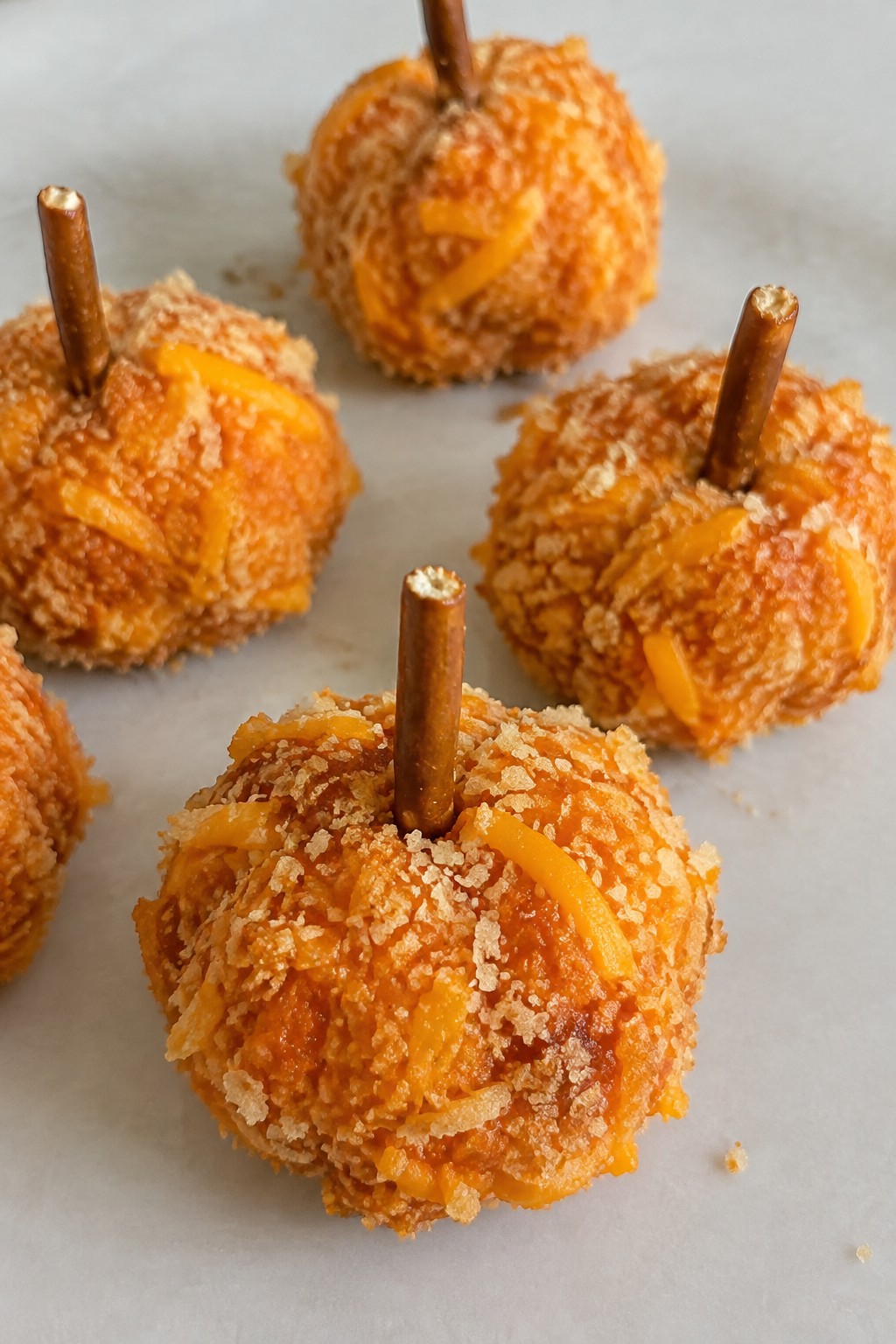 Pumpkin-Shaped Buffalo Chicken Bites