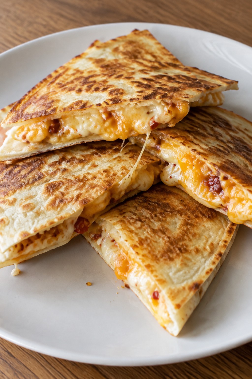 Ghost Pepper Jack Cheese Quesadilla Triangles