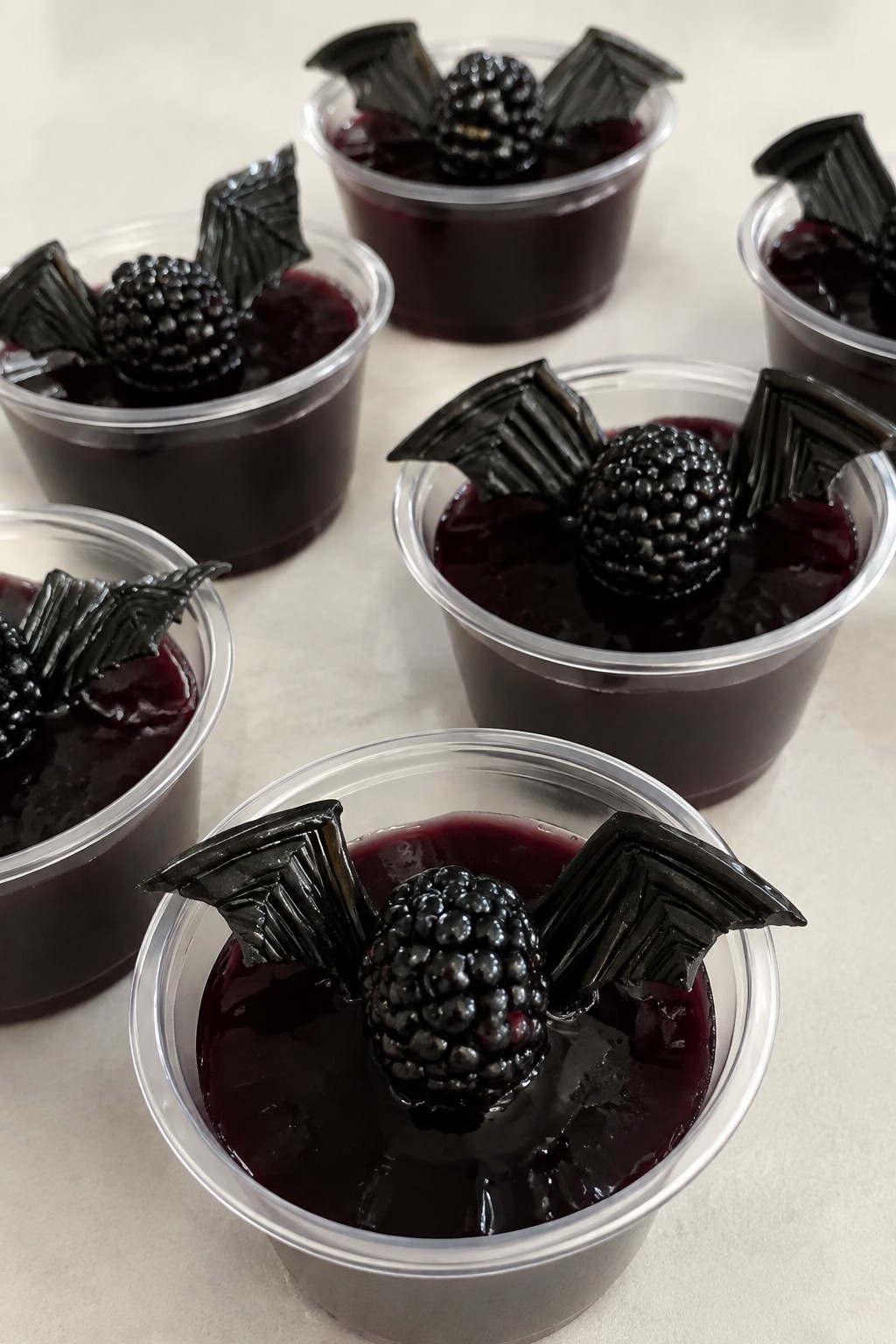 Blackberry Bat Wing Jello Shots