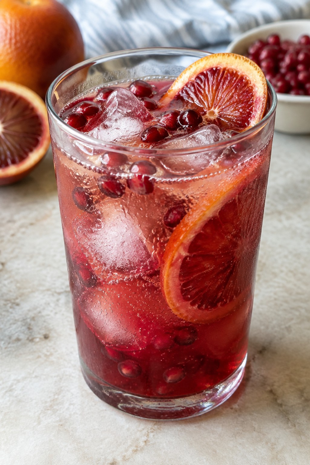 Blood Orange Pomegranate Rum Punch