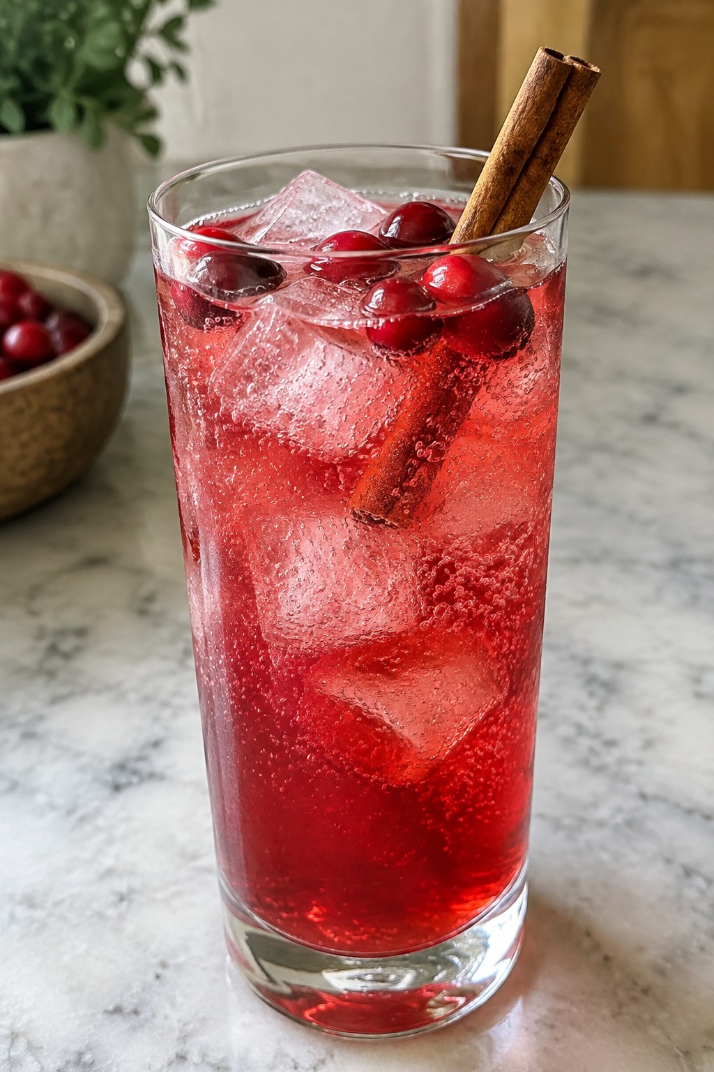 Cranberry Cinnamon Rum Fizz