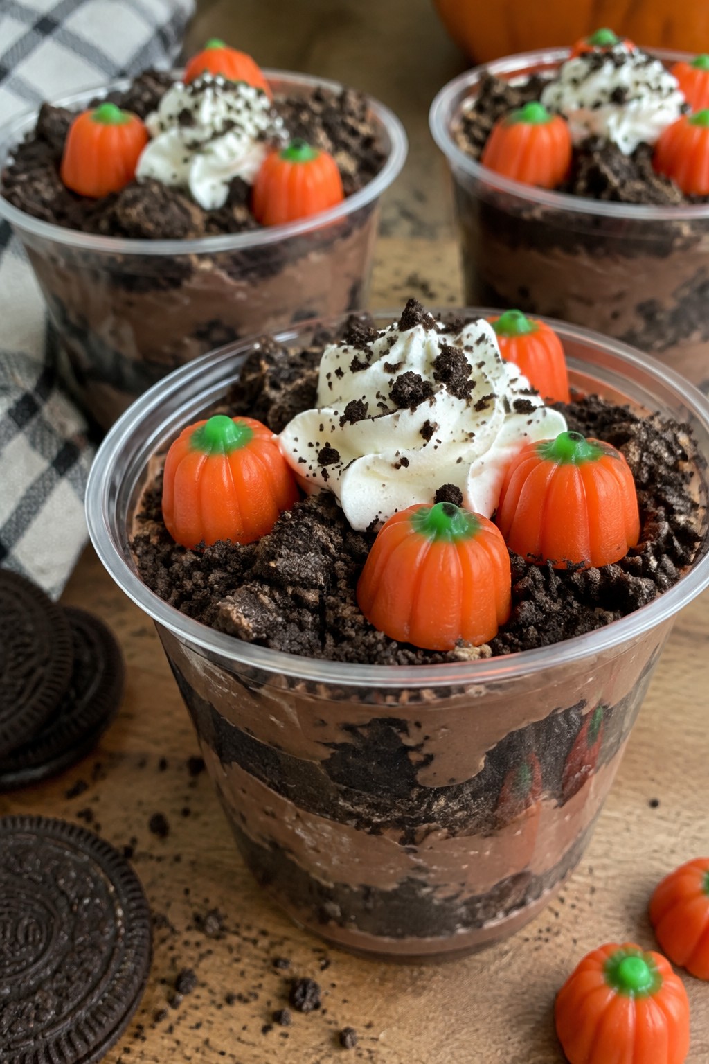 Pumpkin Patch Dirt Pudding Cups