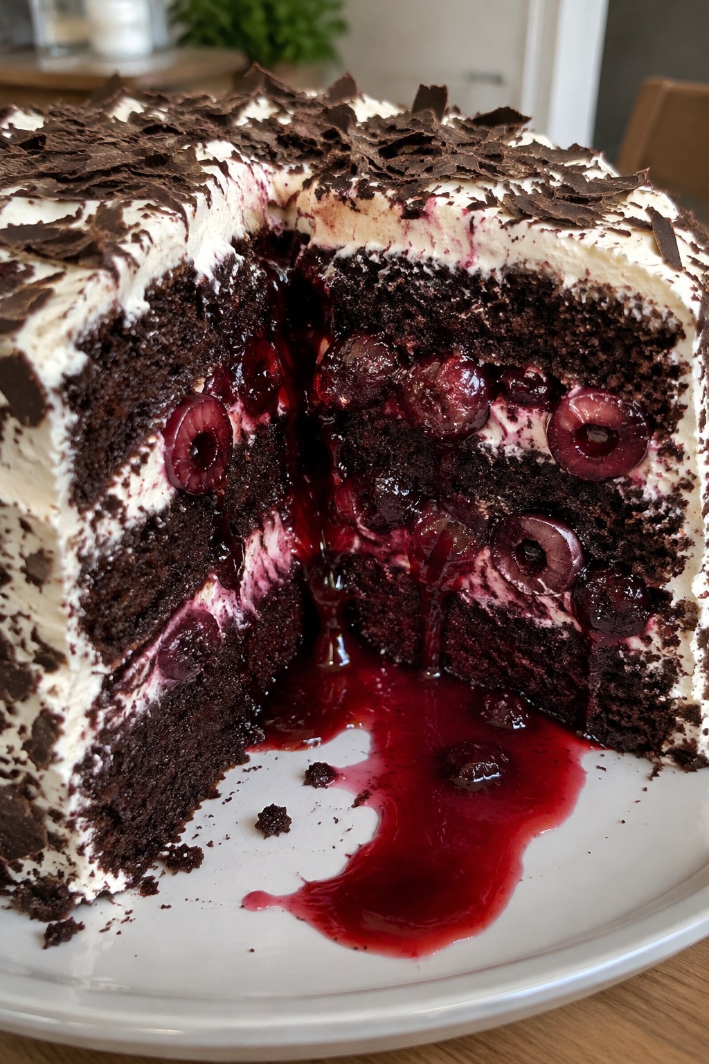 Bleeding Black Forest Layer Cake