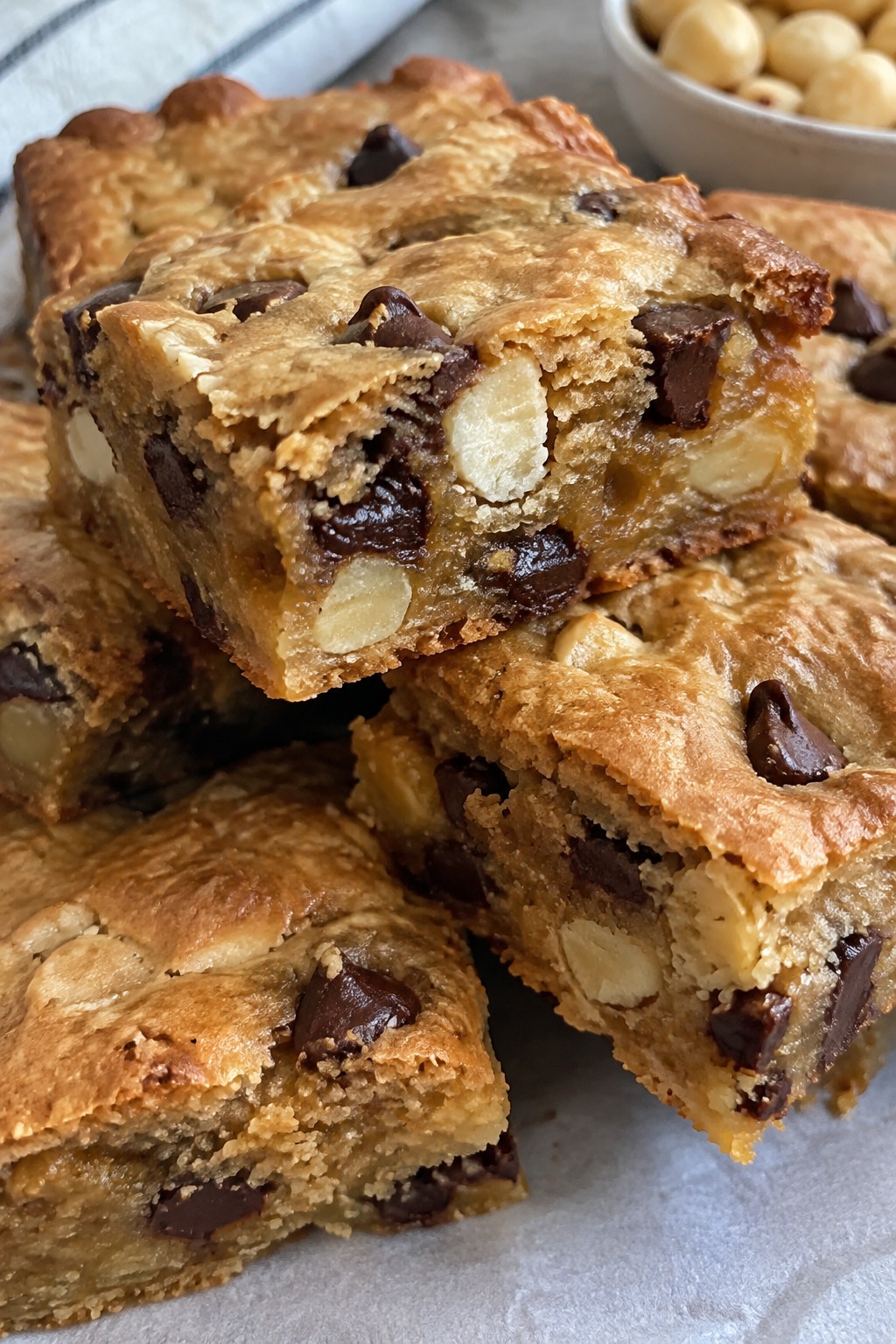 Black Cat Macadamia Blondies