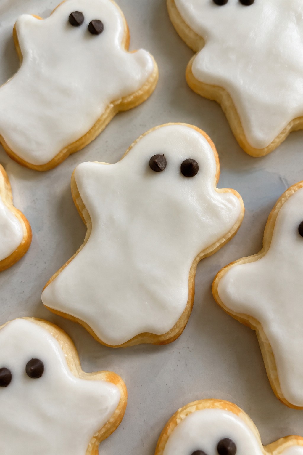 Ghost-Shaped Pumpkin Sugar Cookies