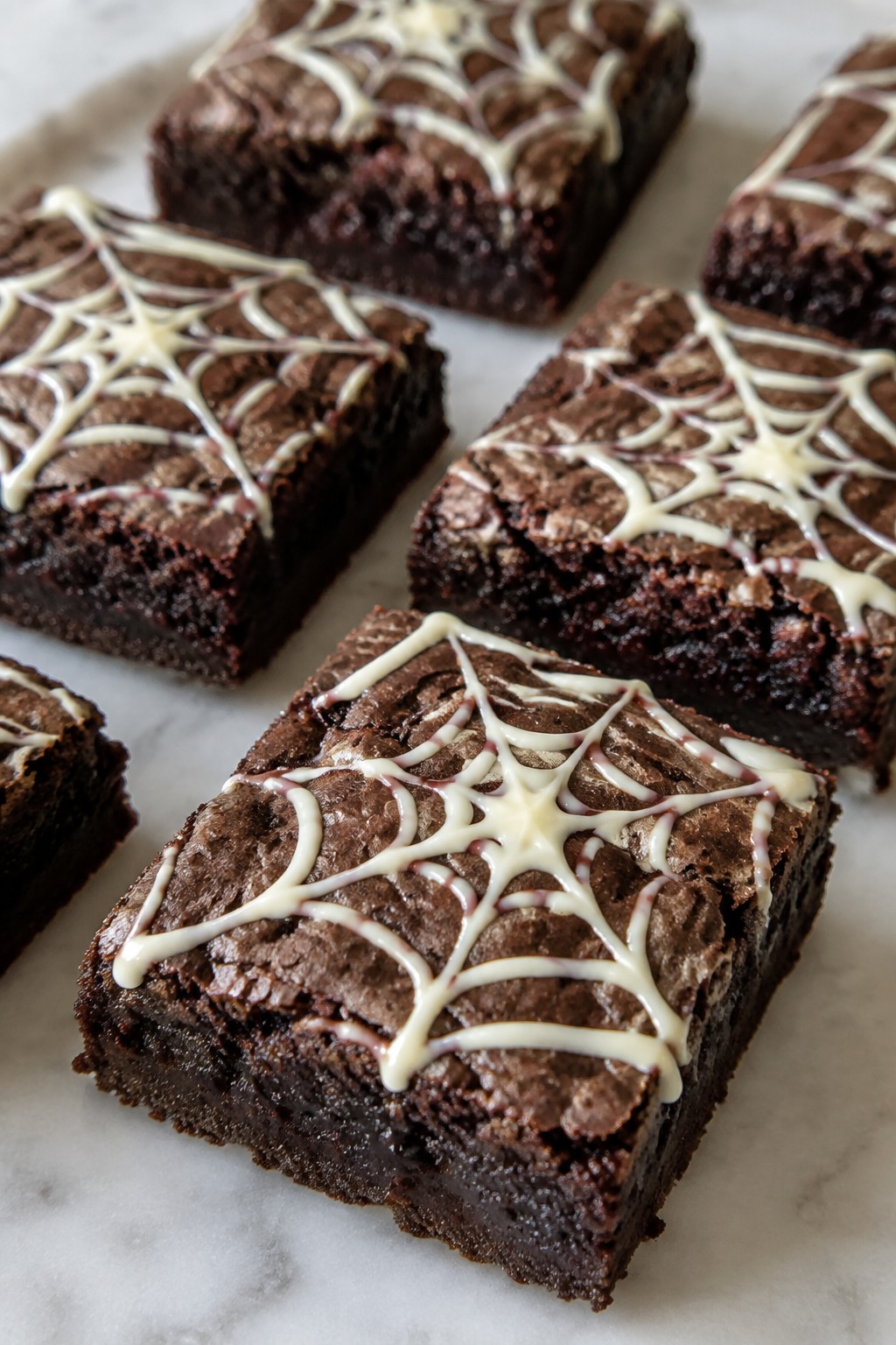 Spiderweb Fudge Brownies