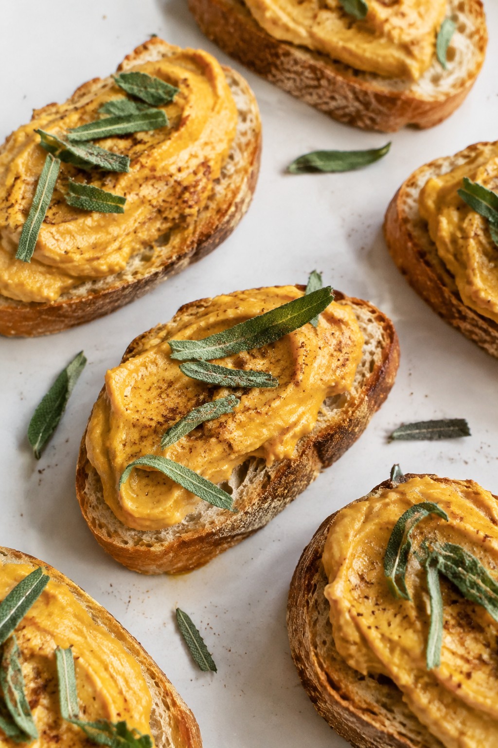 Spiced Pumpkin Ricotta Crostini