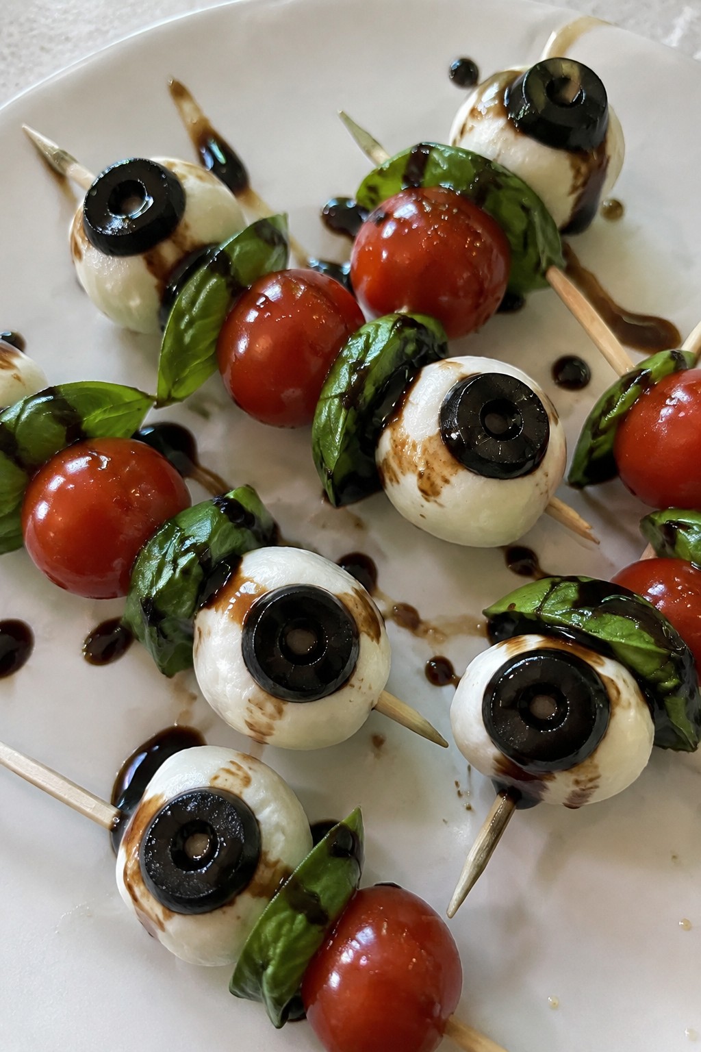 Eyeball Caprese Salad Skewers