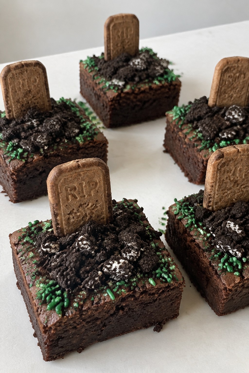 Haunted Graveyard Fudgy Brownie Bites