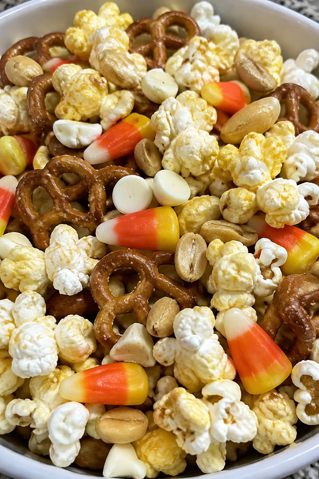 Candy Corn Popcorn Snack Mix