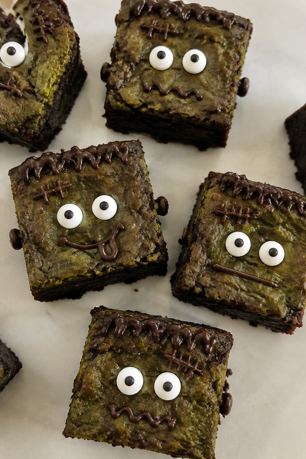 Frankenstein Avocado Chocolate Brownies