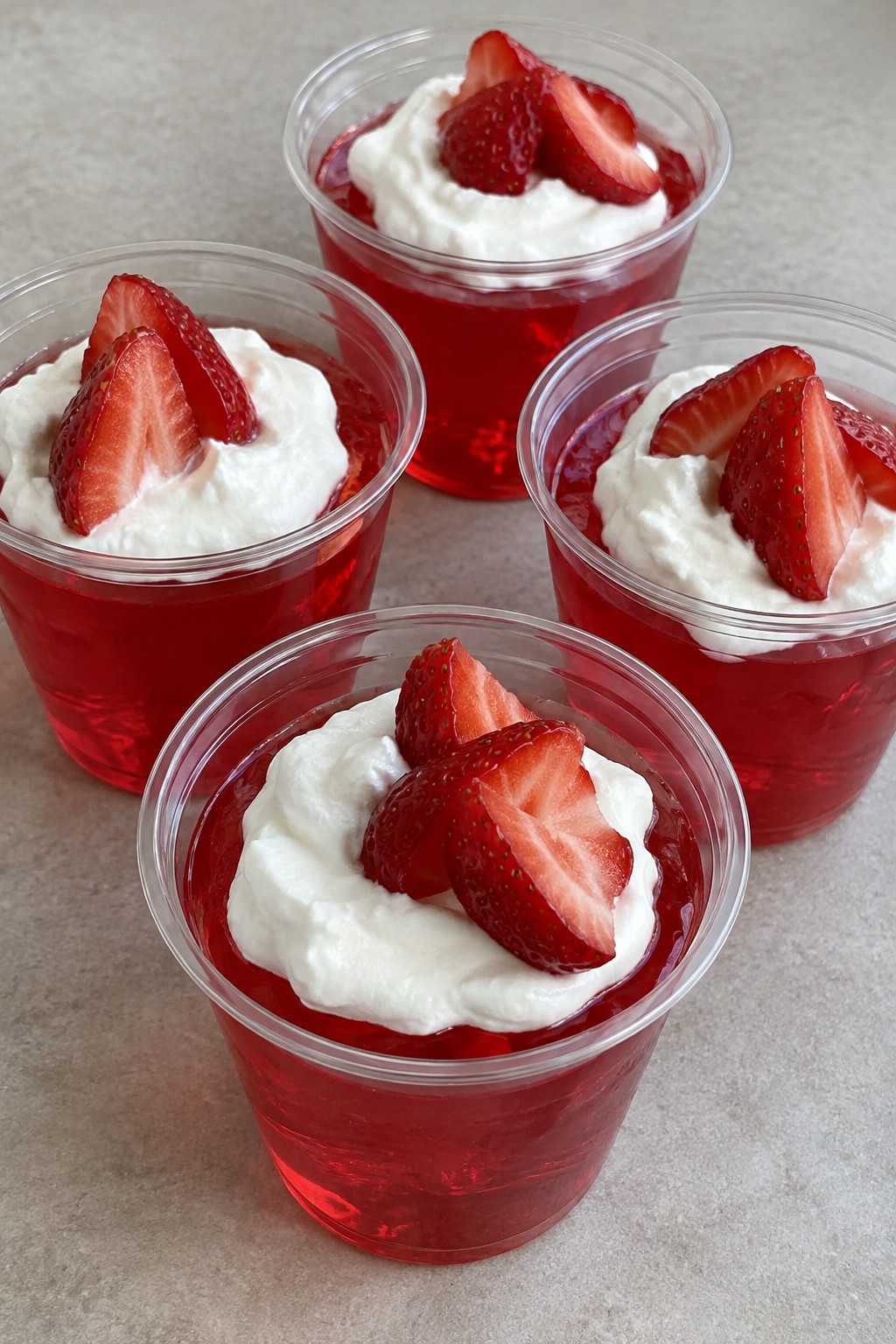 Vampire Strawberry Jello Cups