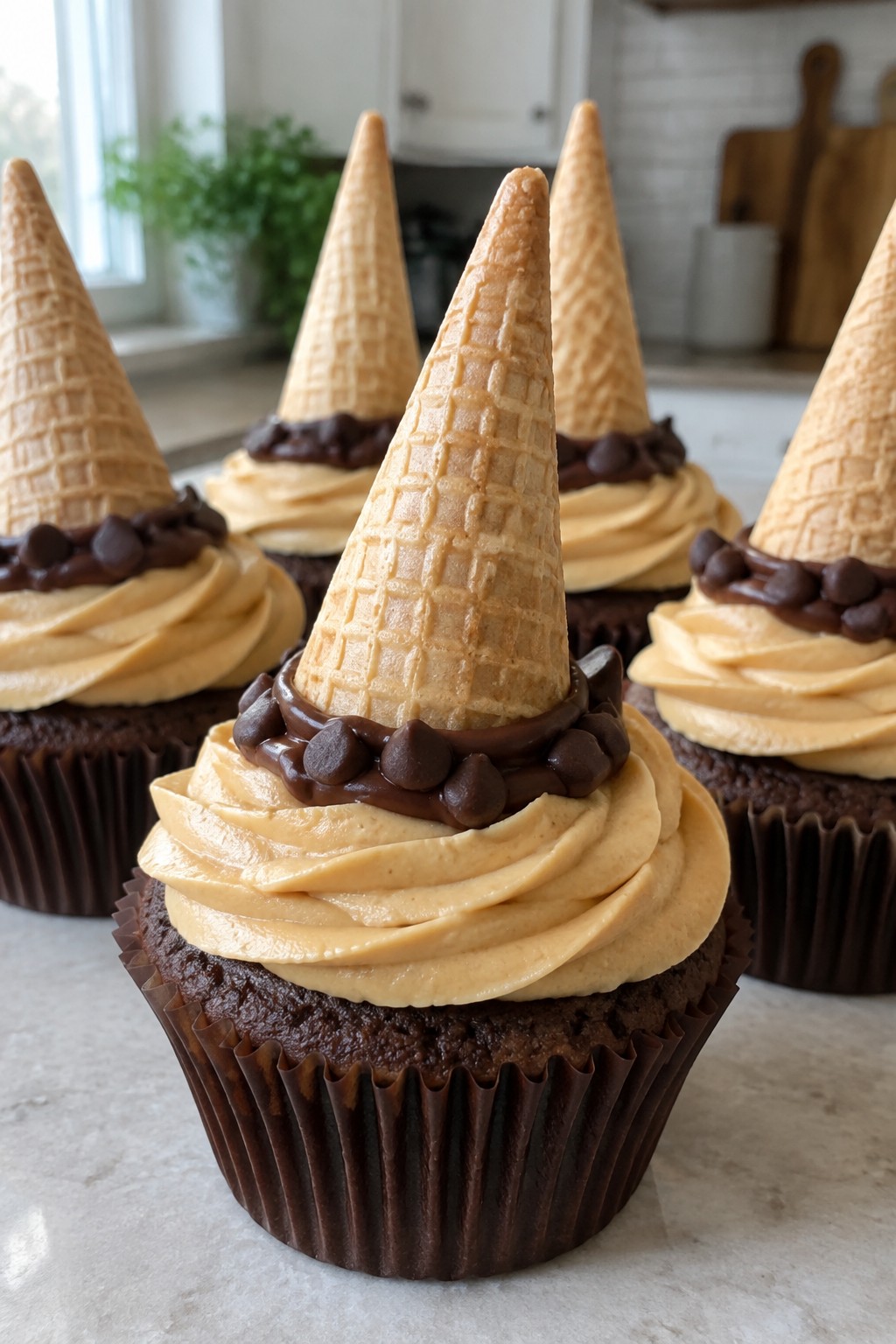 Witch Hat Peanut Butter Cupcakes