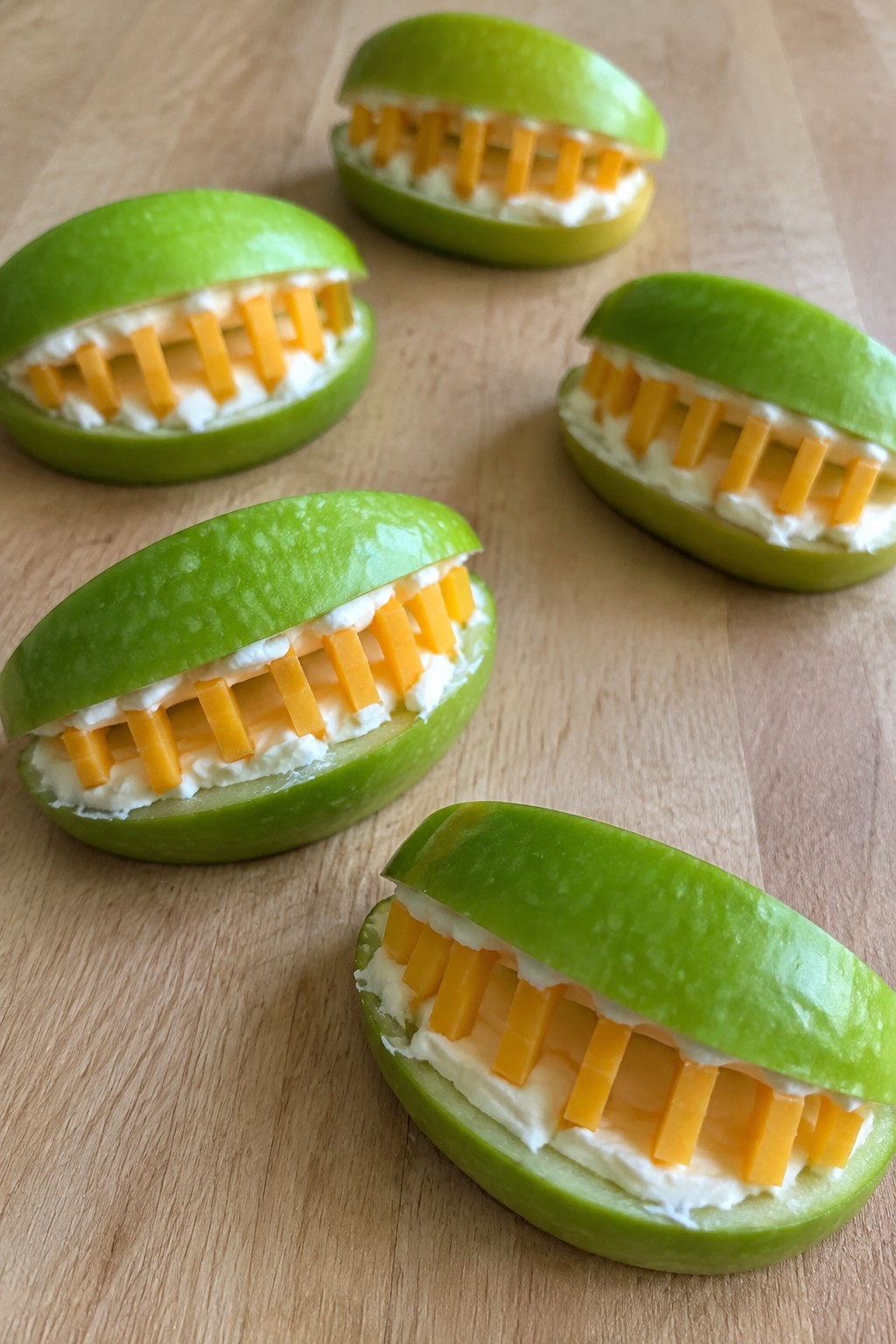 Monster Mouth Apple and Cheese Bites
