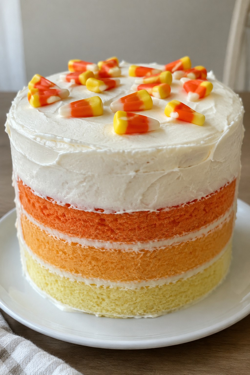 Candy Corn Ombre Layer Cake