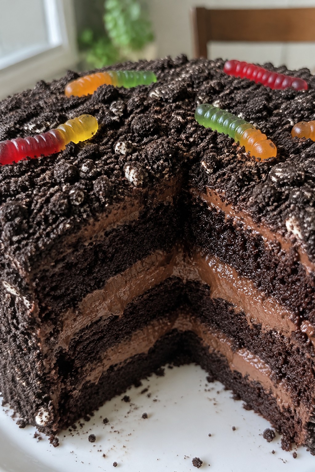 Graveyard Dirt Chocolate Layer Cake
