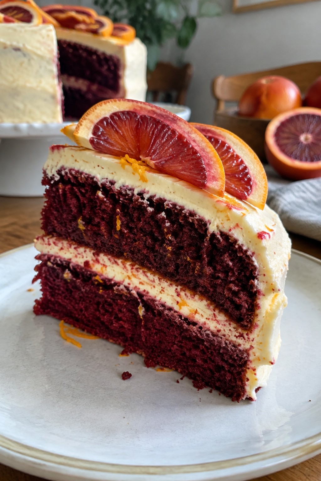 Vampire Blood Orange Red Velvet Cake