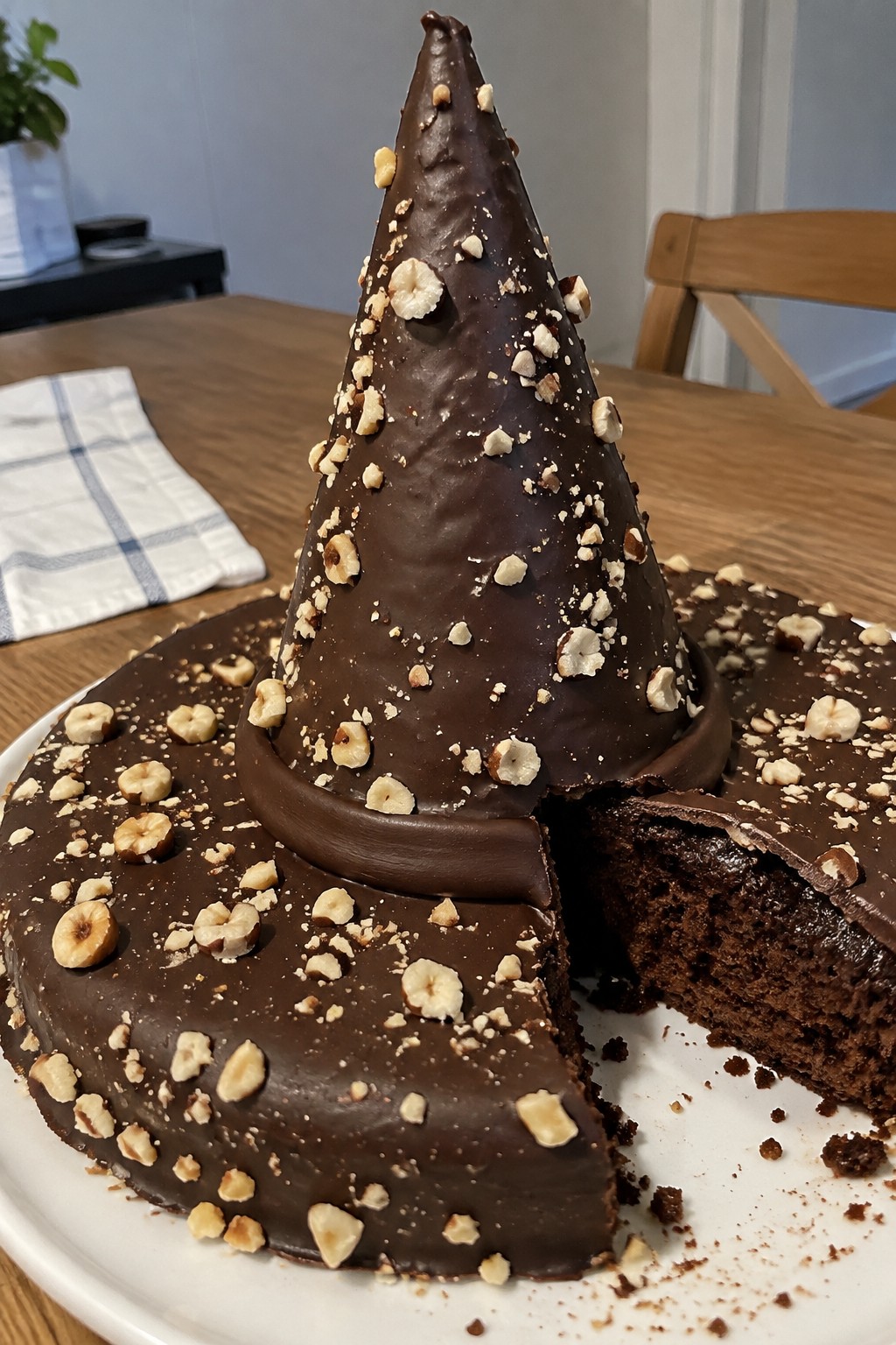 Witch Hat Chocolate Hazelnut Cake