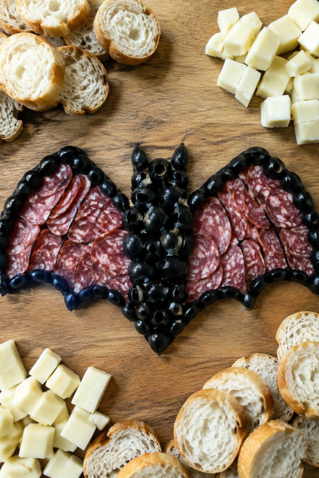 Bat Wing Black Olive and Salami Board