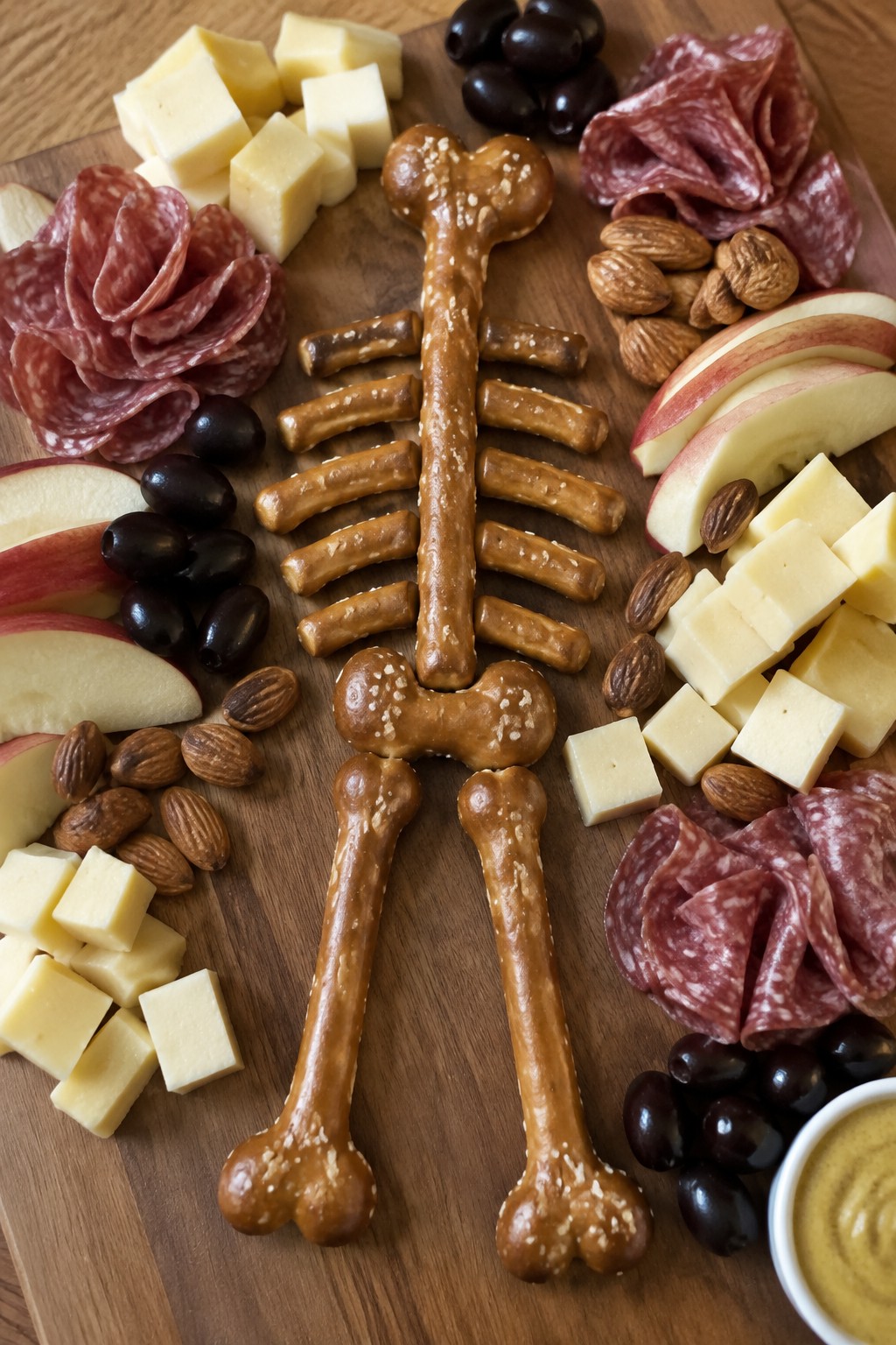 Skeleton Bone Pretzel Charcuterie Board