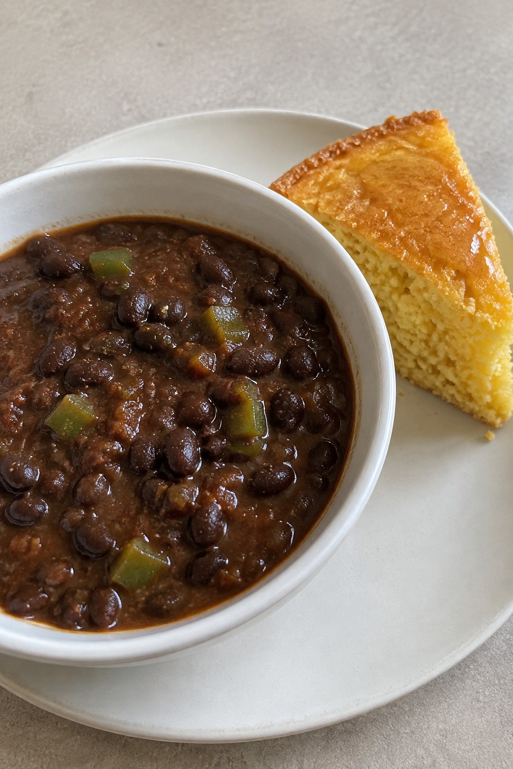 Witch's Brew Black Bean Chili with Cornbread