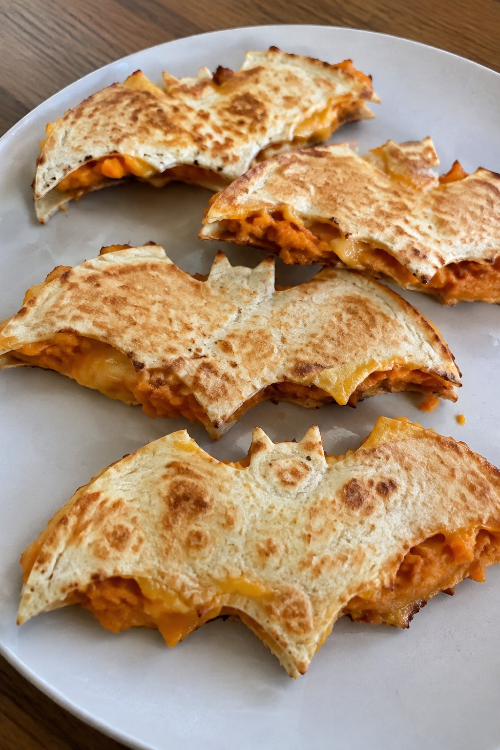 Bat-Shaped Sweet Potato Quesadillas