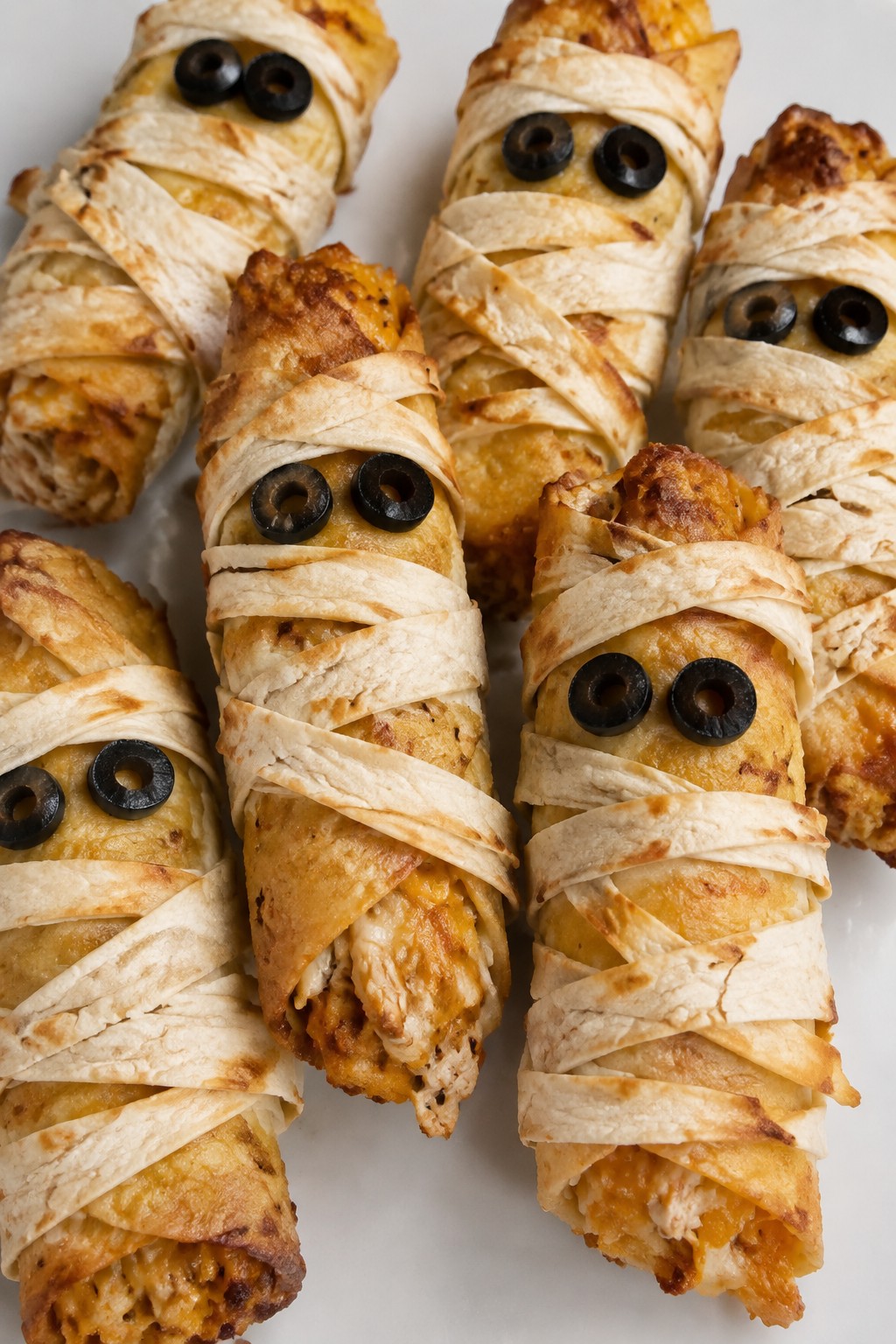 Mummy-Wrapped Chicken Taquitos