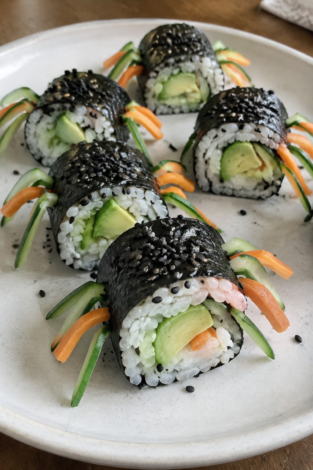 Creepy Crawler Veggie Sushi Rolls