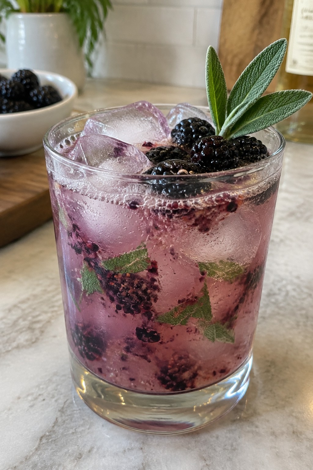Blackberry Sage Tequila Smash