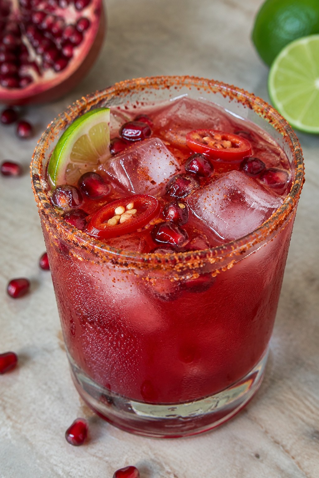 Pomegranate Chili Tequila Margarita