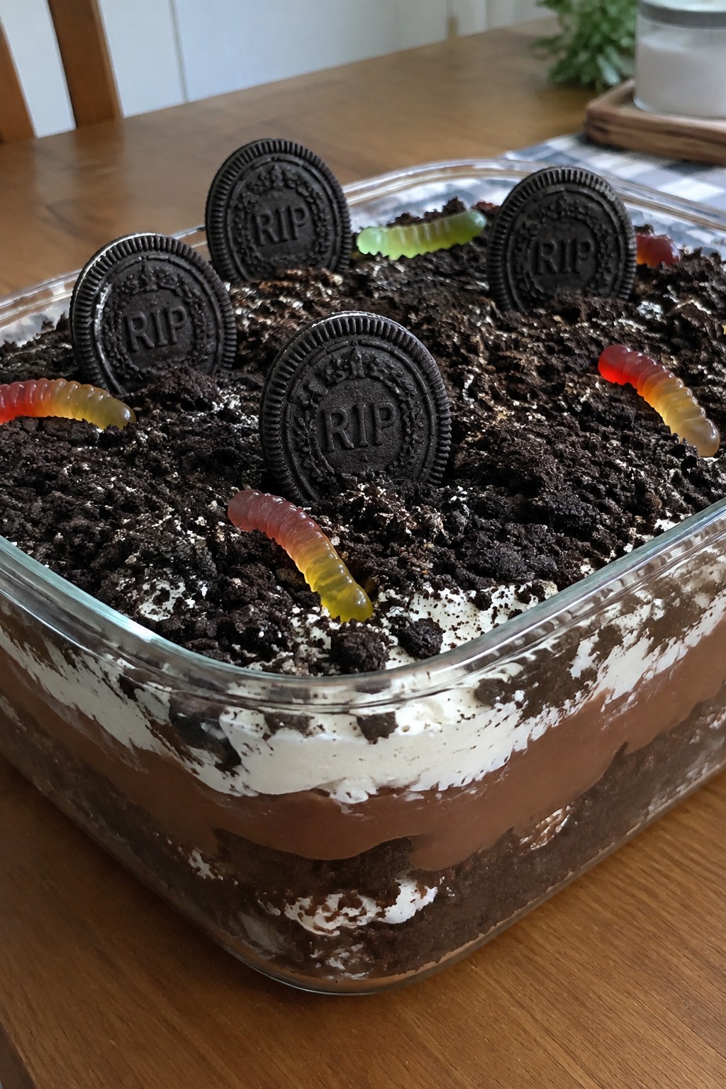 Graveyard Dirt Brownie Trifle