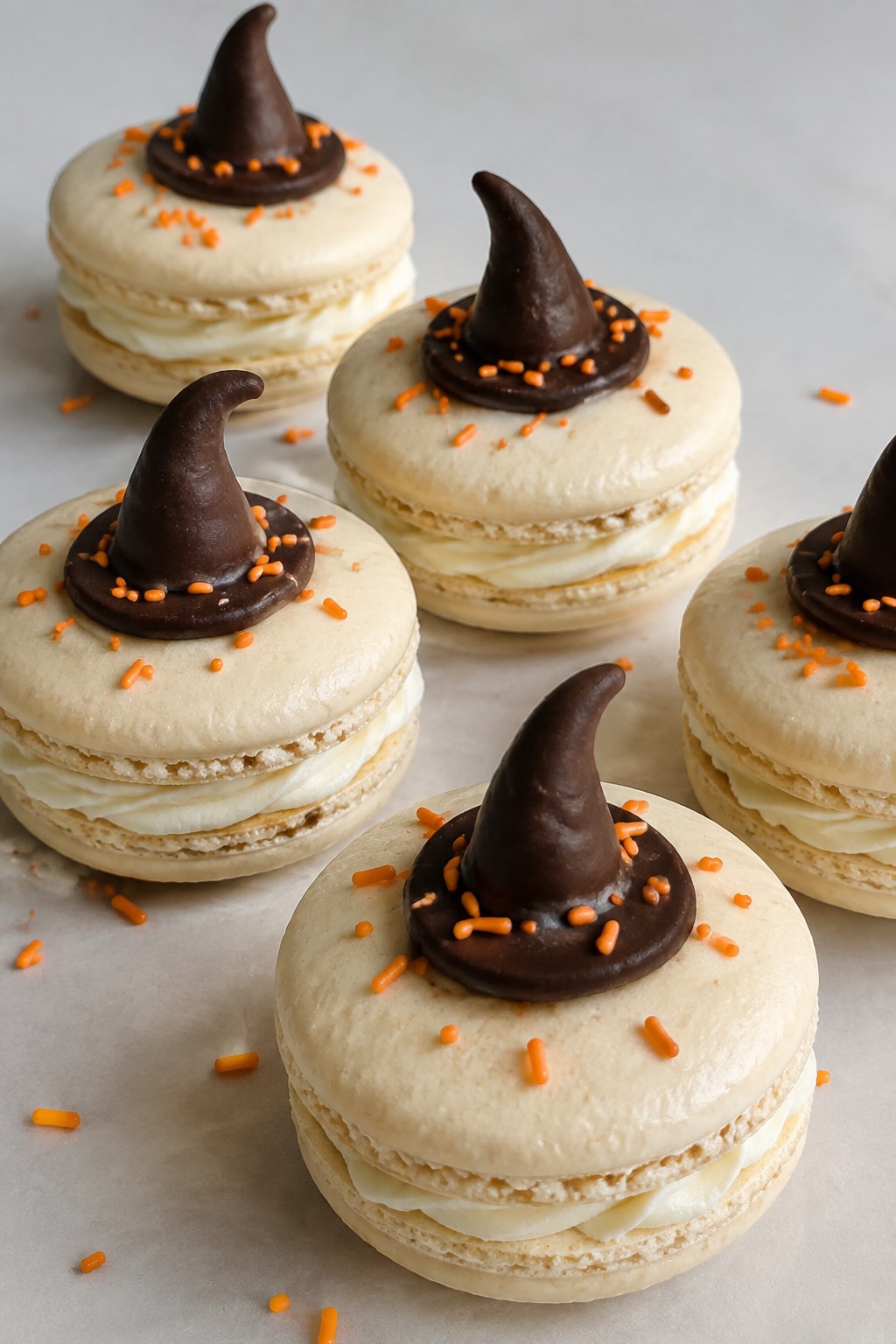 Witch Hat Vanilla Macarons