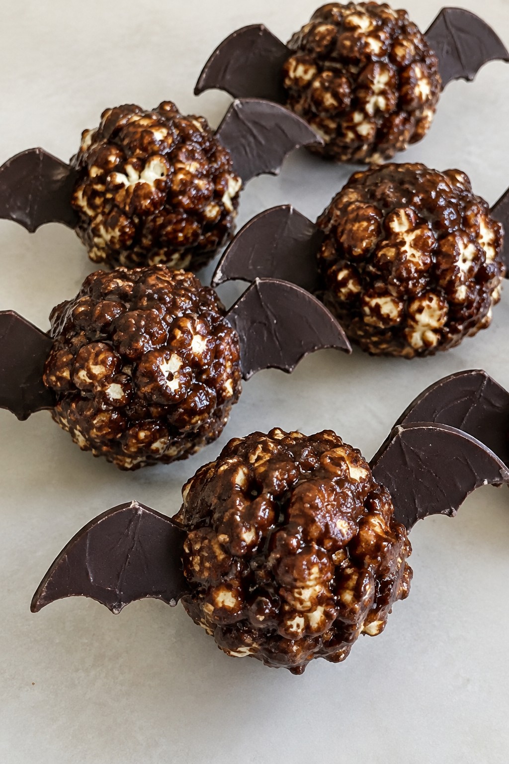 Bat Wing Caramel Popcorn Balls