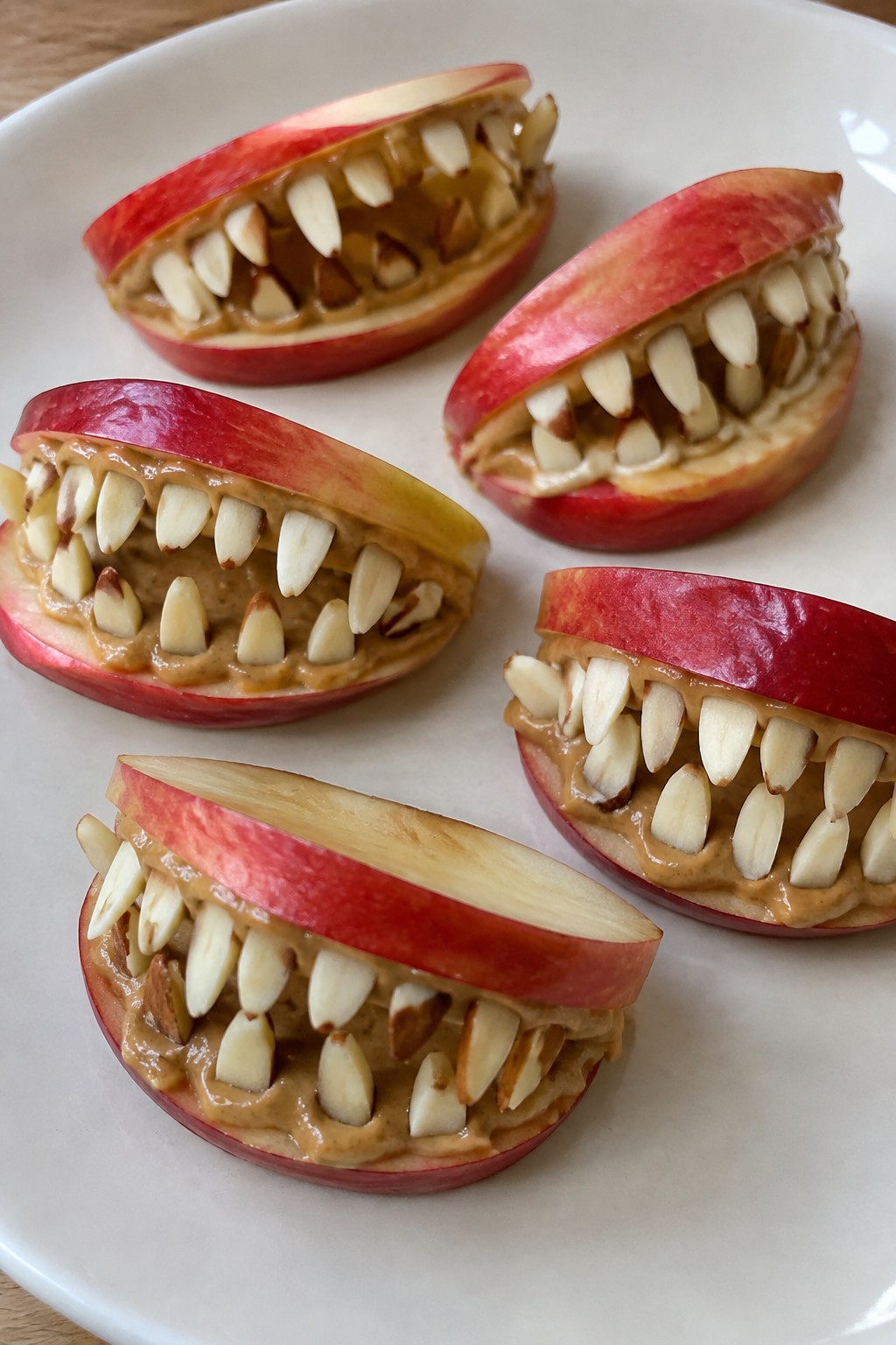 Apple Almond Butter Monster Mouths