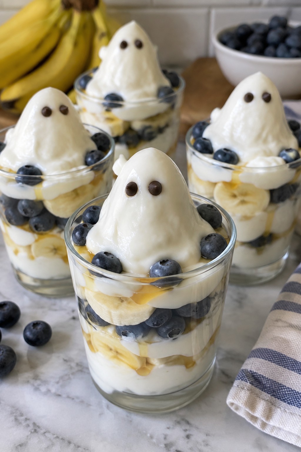 Greek Yogurt Ghost Parfaits