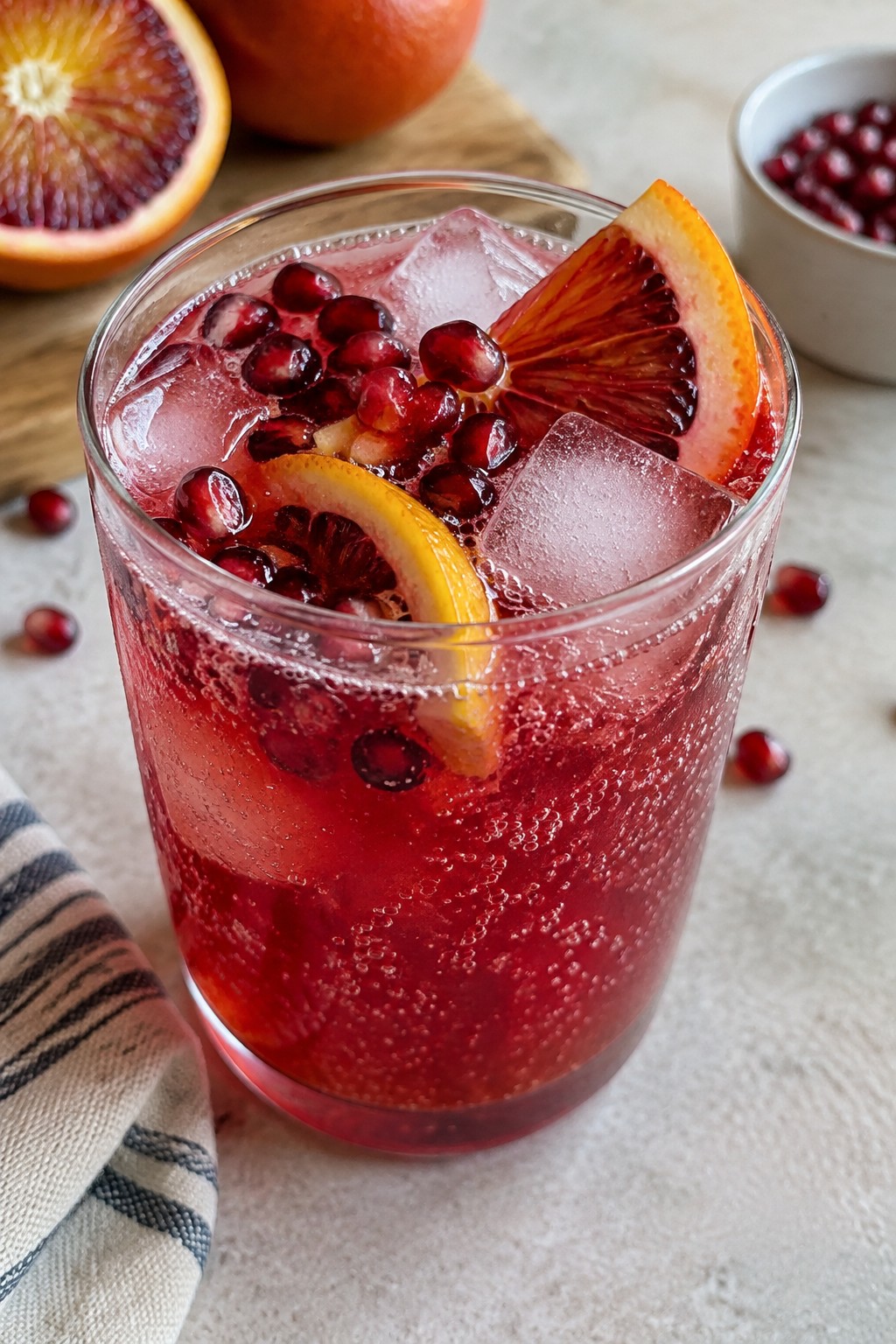 Blood Orange Pomegranate Fizz Punch