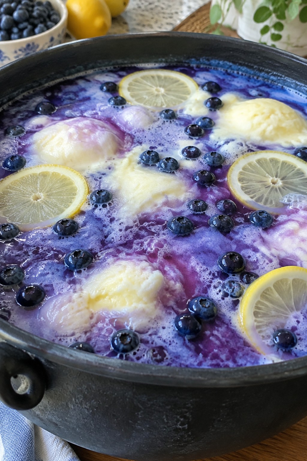 Blueberry Lemon Sherbet Cauldron Punch