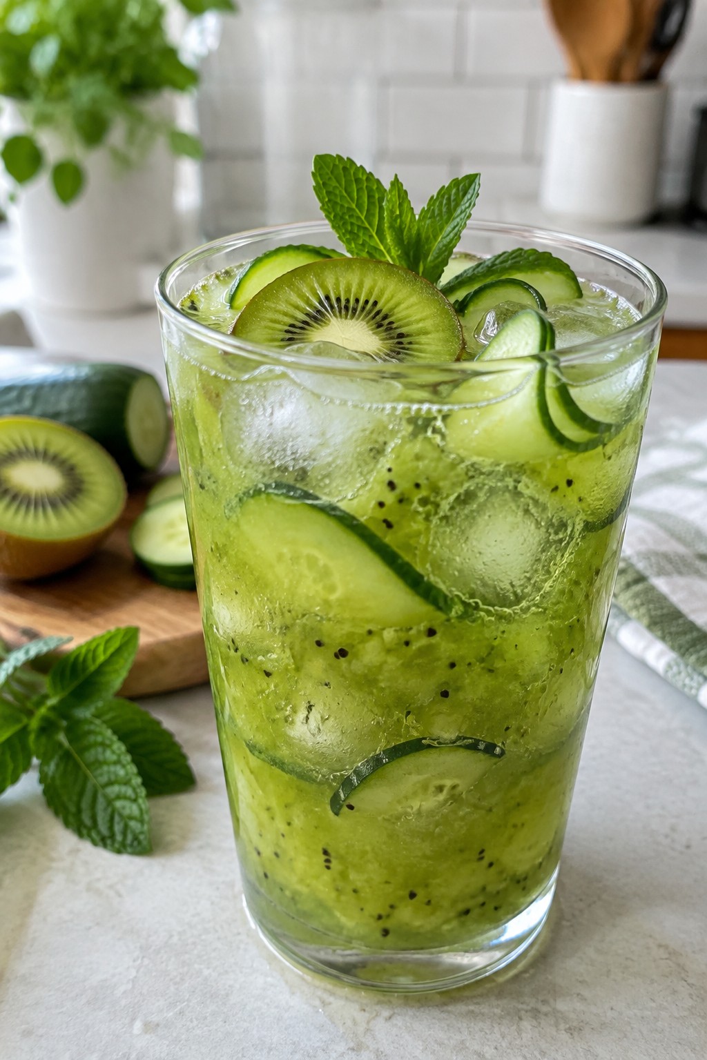 Kiwi Cucumber Green Goblin Punch