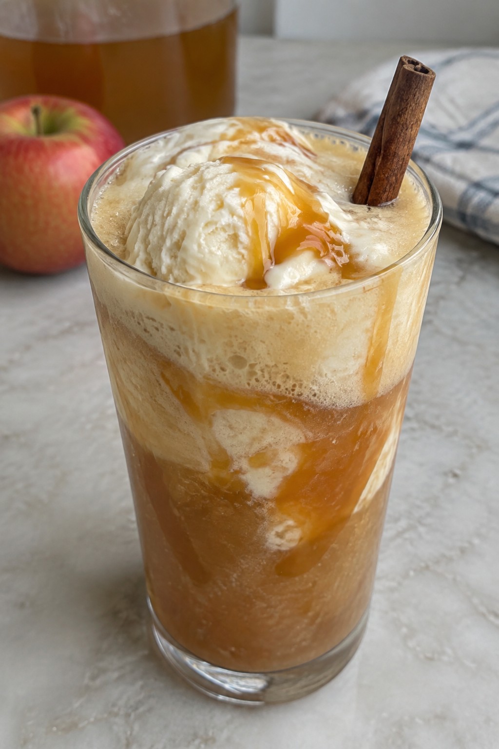 Caramel Apple Cider Float