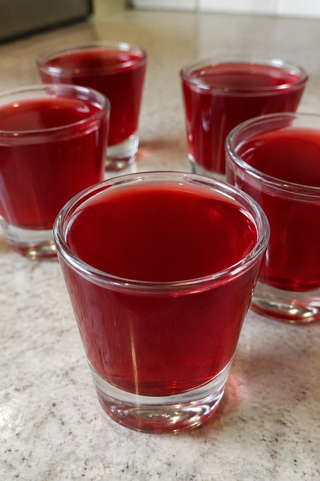 Blood Orange Cranberry Vodka Horror Shots